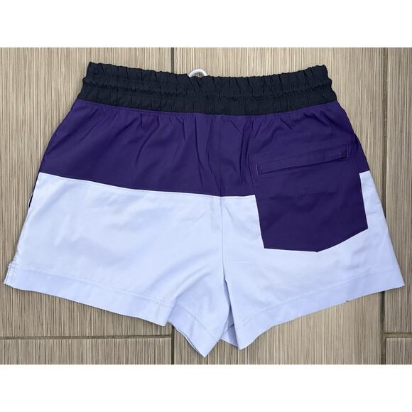 Athleta Oahu Colorblock Swim Board Shorts Purple And Blue Size 4 Beach - Picture 3 of 4
